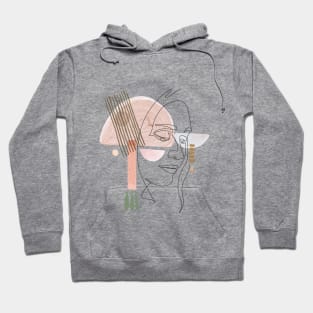 Abstract modern face Hoodie